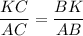 \dfrac{KC}{AC}=\dfrac{BK}{AB}