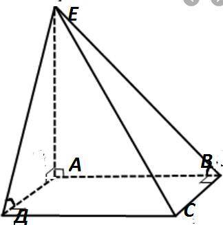 ОЧЕНЬ Полное решение с рисунком. АВСД — прямоугольник. AE перпендикулярна плоскости АВСД. ЕD=4, EC =