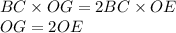 BC\times OG=2BC\times OE\\OG=2OE