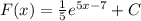 F(x) = \frac{1}{5} e^{5x-7} +C