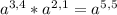 a^{3,4}*a^{2,1}=a^{5,5}