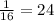 \frac{1}{16}=24