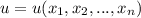 u = u(x_{1}, x_{2}, ..., x_{n})