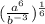 (\frac{a^{6} }{b^{ - 3} } )^{ \frac{1}{6} }