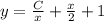 y= \frac{C}{x} +\frac{x}{2}+1