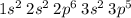 1{s}^{2} \: 2{s}^{2} \: 2 {p}^{6} \: 3{s}^{2} \: 3 {p}^{5}