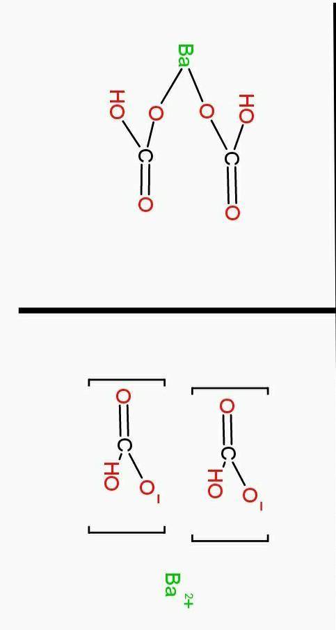 Cоставить графическую формулу гидрокарбонат Бария Ba(HCO3)2