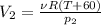 V_2=\frac{\nu R (T+60)}{p_2}