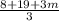 \frac{8+19+3m}{3}