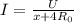 I=\frac{U}{x+4R_0}