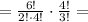 = \frac{6!}{2!\cdot 4!}\cdot\frac{4!}{3!} =