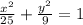 \frac{x^2}{25} +\frac{y^2}{9} = 1