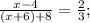 \frac{x-4}{(x+6)+8}=\frac{2}{3} ;