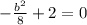 -\frac{b^2}{8}+2= 0