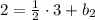 2=\frac{1}{2} \cdot 3+b_{2}