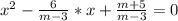 x^{2} -\frac{6}{m-3} *x+\frac{m+5}{m-3} =0