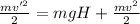 \frac{mv'^2}{2}=mgH+\frac{mv^2}{2}