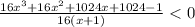 \frac{16x^3+16x^2+1024x+1024- 1}{16(x+1)}