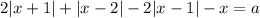 2|x+1|+|x-2|-2|x-1|-x=a