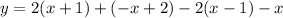 y=2(x+1)+(-x+2)-2(x-1)-x