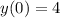 y(0) = 4