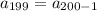 a_{199}=a_{200-1}