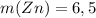 m(Zn)=6,5