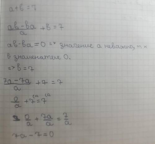 Для двухначного числа ab найдите произведение a•b если ab-ba/a+b=7​