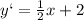 y`=\frac{1}{2} x+2