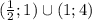 (\frac{1}{2};1)\cup(1;4)