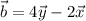 \vec{b}=4\vec{y} - 2\vec{x}