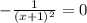 -\frac{1}{(x+1)^{2} }=0