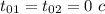 t_{01}=t_{02}=0\ c