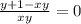 \frac{y+1-xy}{xy} =0