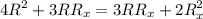 \displaystyle 4R^2+3RR_x=3RR_x+2R_x^2