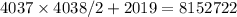 4037\times 4038/2+2019=8152722