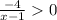 \frac{-4}{x-1}0