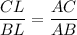 \dfrac{CL}{BL}=\dfrac{AC}{AB}