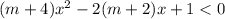 (m+4)x^2-2(m+2)x+1