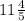 11\frac{4}{5}