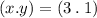 (x.y) = (3 \: . \: 1)