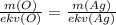 \frac{m(O)}{ekv(O)}=\frac{m(Ag)}{ekv(Ag)}