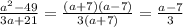 \frac{{a}^{2} - 49}{3a + 21} = \frac{(a + 7)(a - 7)}{3(a + 7)} = \frac{a - 7}{3} \\