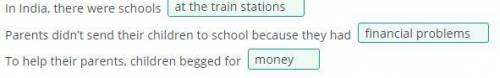 Read paragraphs A-B and choose the correct answer.  TextIn India, there were schools Parents didn’t