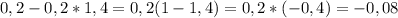 0,2-0,2*1,4=0,2(1-1,4)=0,2*(-0,4)=-0,08