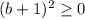 (b+1)^2\geq0