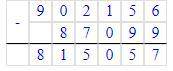 Вычисли столбиком 900 487-458 789 647 802+145 009 902 156-87 099 378 992+524 100 563 409 158-56 743