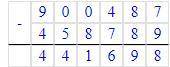 Вычисли столбиком 900 487-458 789 647 802+145 009 902 156-87 099 378 992+524 100 563 409 158-56 743