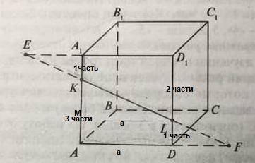 Найдите длину отрезка EF, присутствует рисунок и дано.