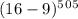 (16-9)^5^0^5